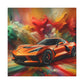 Chevrolet Corvette Wall Art Canva - Classic Car Print, Modern Home Decor, Automotive Lover Gift, Handmade Car Painting, High Quality Print