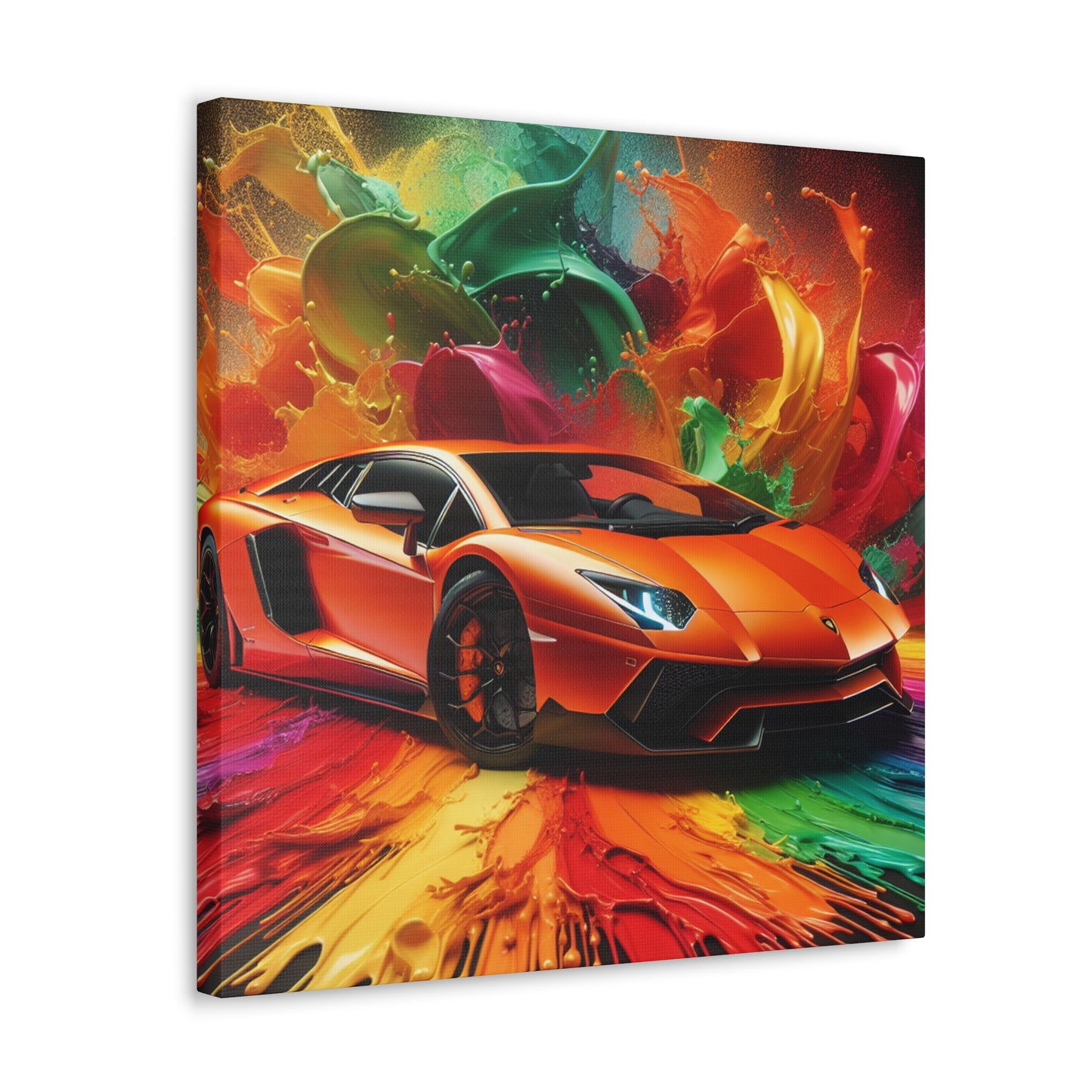 Lamborghini Aventador Canva Painting - Wall Art for Car Lovers and Auto Enthusiasts, Luxury Sports Car Home Decor