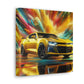 Chevrolet Camaro Wall Art Canva Painting - Classic Car, Automobile Decor, Unique Handmade Gift for Car Lovers and Enthusiasts