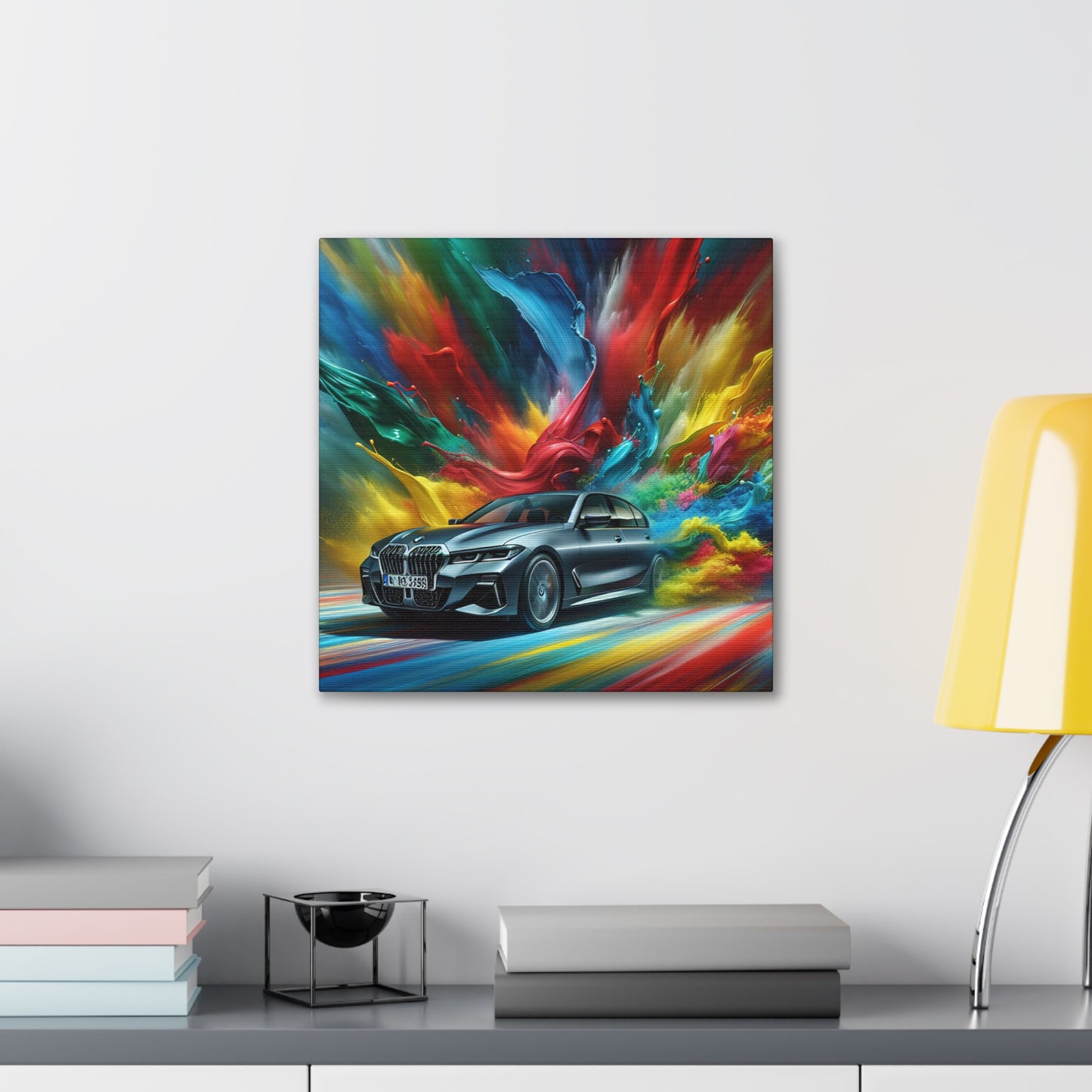 BMW Wall Art Canva Painting, Car Decor, Luxury Vehicle Art, Modern Home Decoration, Unique Gift for Car Enthusiasts and BMW Lovers