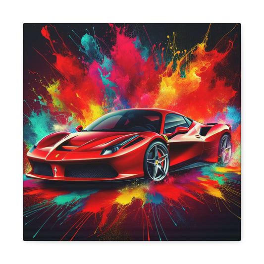 Luxurious Ferrari Car Canva Painting, High-Quality Wall Art, Perfect Gift for Car Lovers, Authentic and Unique Decor, Supercar Masterpiece