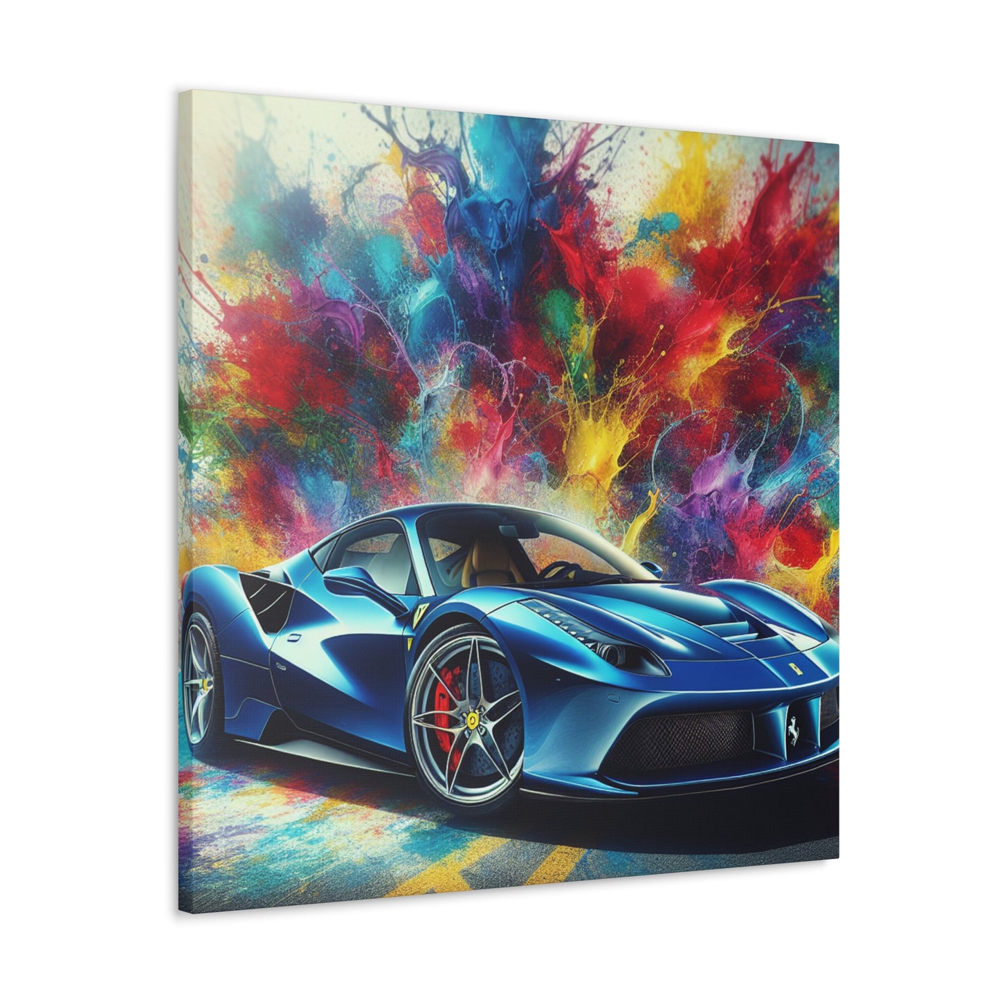 Luxury Ferrari Canva Painting - Unique Classic Car Artwork, Premium Wall Decor for Car Enthusiast, Exclusive Gift, Racing and Auto Lovers