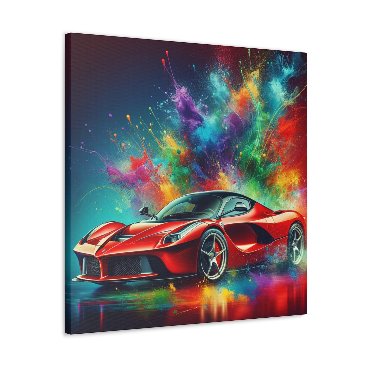 Luxury Ferrari Canva Painting - Home Decor, Wall Art, Unique Gift for Car Lover, High Quality, Hand-painted and Ready to Hang Artwork