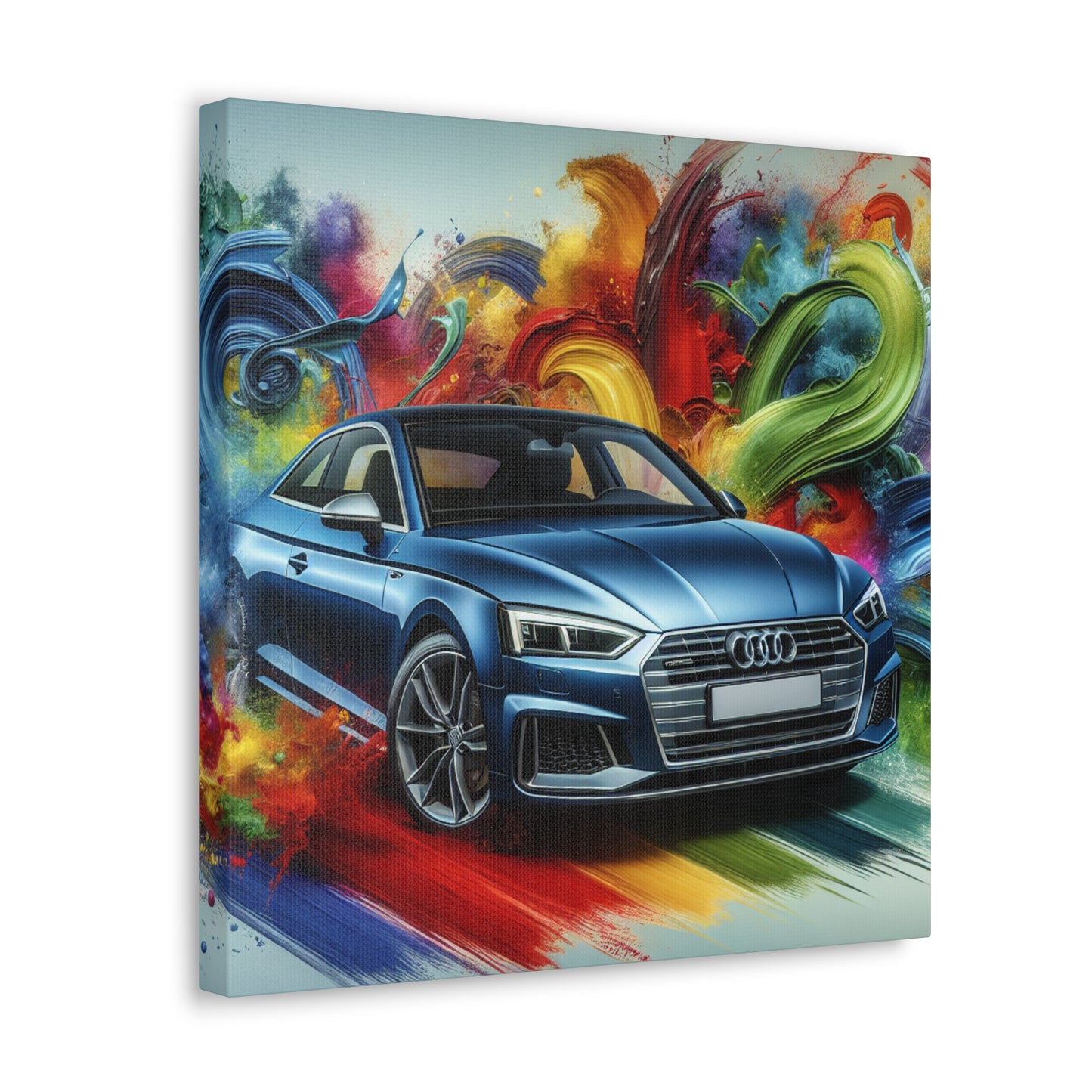 Audi A5 Wall Art, Car Enthusiast Gift, Hand-Painted Canva, Automotive Decor, Car Artwork, Man Cave Decor, Luxury Auto Prints, Sports Car Art