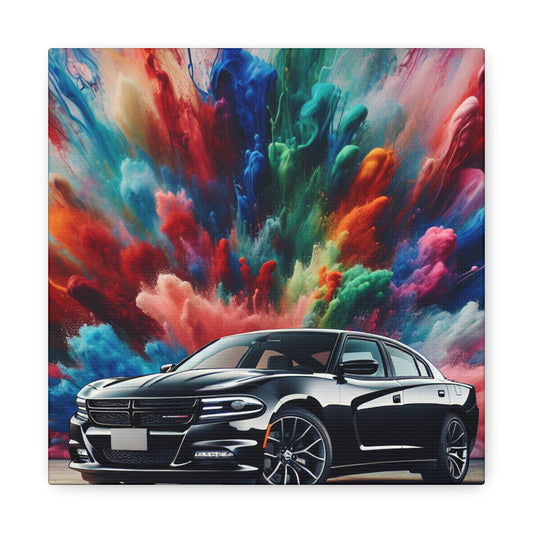 Dodge Charger Canva Painting, Modern Car Wall Art, High Quality Print, Gift for Car Enthusiasts and Dodge Lovers, Room Decor, Garage Art