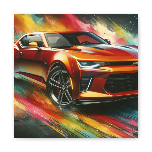 Chevrolet Camaro Wall Art - Large Canva Painting - Unique Home Decor for Car Lovers - Ideal Gift for Chevrolet Fans - Quality Print Artwork