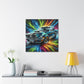 Vintage Ford Mustang Wall Art, Hand-Painted Car Canva, Perfect Gift for Auto Enthusiasts, Collector's Item, Home or Office Decor