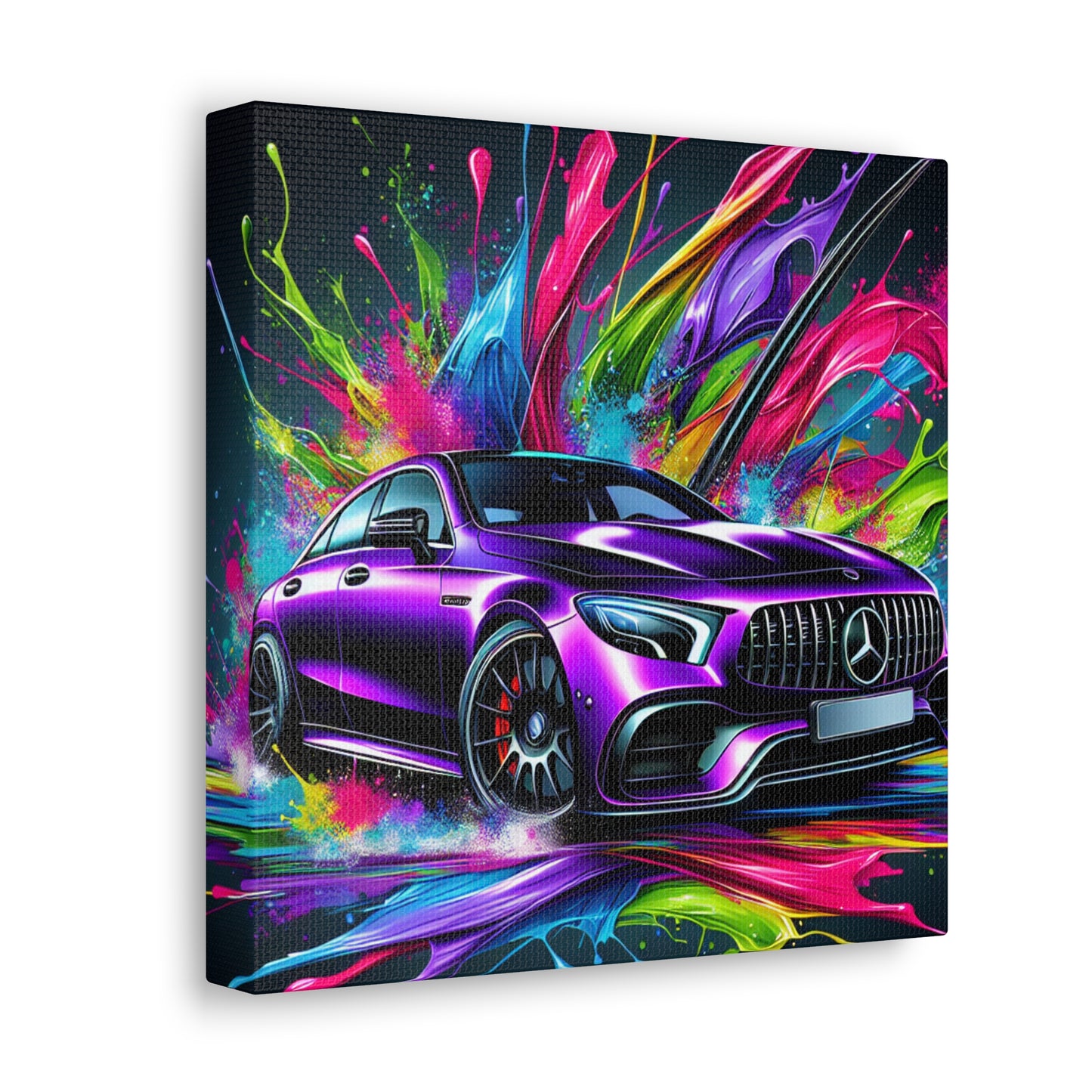 Mercedes AMG Luxury Car Artwork - Modern Canva Painting, Perfect Wall Decor for Car and Art Lovers, Unique Gift Idea