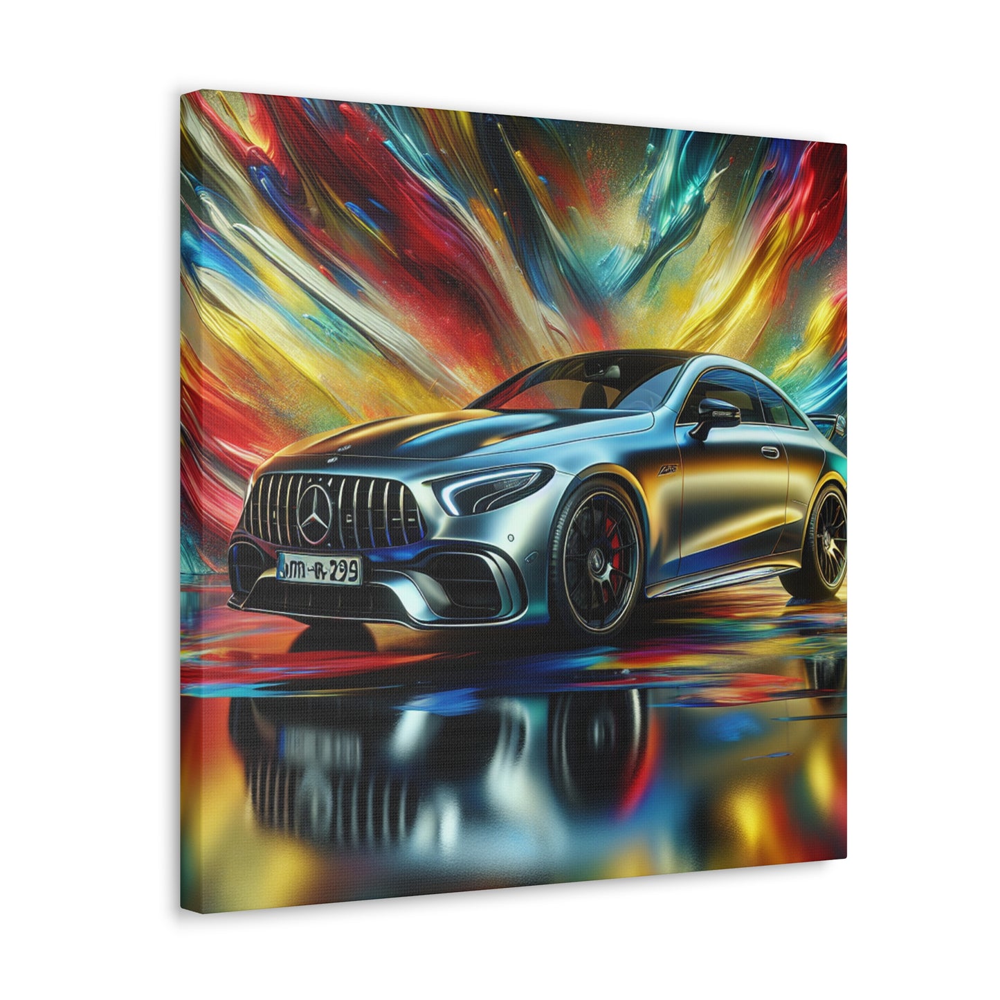 Mercedes AMG Wall Art - Premium Canva Painting for Automotive Enthusiast, Home and Office Decor, Perfect Gift for Car Lovers