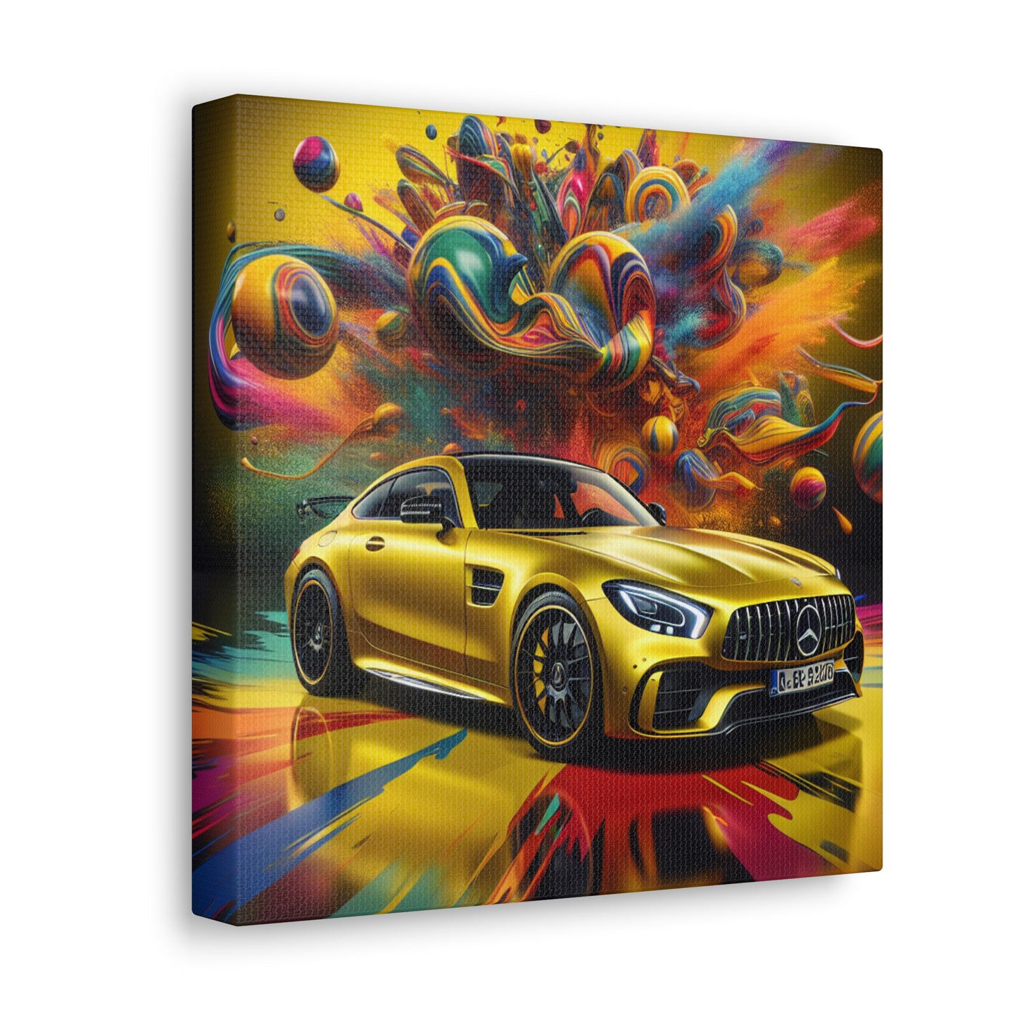 Mercedes AMG Wall Art Canva - Luxury Car Print, Modern Home Decor, Car Enthusiast Gift, Automotive Fine Art, Contemporary Painting