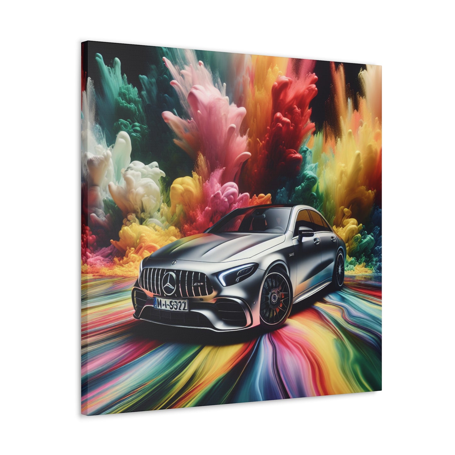 Mercedes AMG Car Wall Art Canva, Handmade Classic Car Painting, Perfect for Home and Office Decor, Unique Car Lovers' Gift