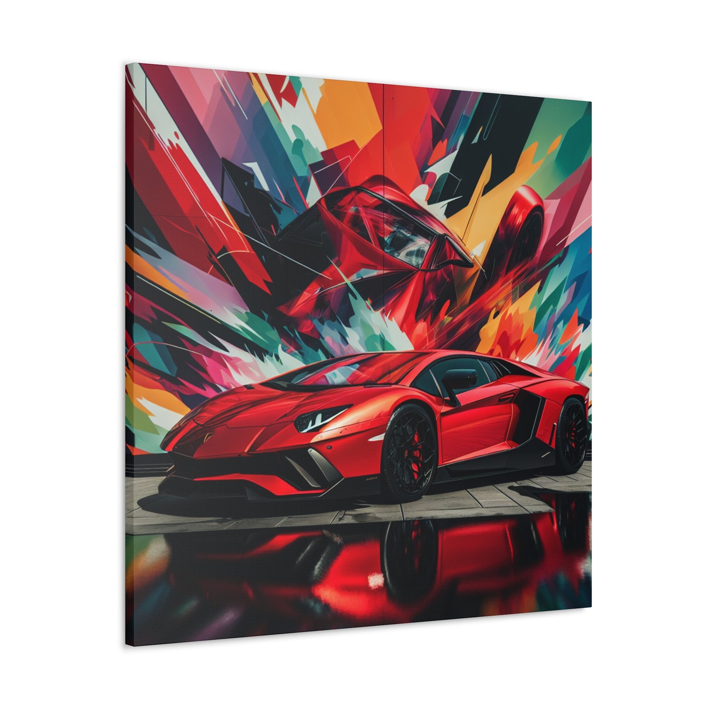 Lamborghini Aventador Canvas Art, Luxury Car Wall Decor, High Quality Print, Handmade Sports Car Painting, Exotic Supercar Gift for Men