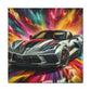 Chevrolet Corvette Canva Wall Art - Rustic Home Decor, Car Lover Gift, Unique Anniversary or Birthday Present, Auto Garage Decoration