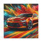 Chevrolet Camaro Canva Painting - Classic Car Wall Art, Muscle Car Decor, Gifts for Car Enthusiasts, Automobile Lovers, Man Cave Addition