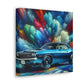 Dodge Challenger Wall Art, Car Themed Home Decor, High Quality Canva Painting, Classic Car Enthusiast Gift, Modern Garage Artwork