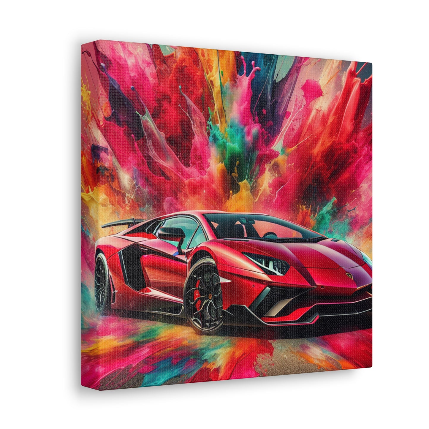 Lamborghini Aventador Wall Art, Car Enthusiast Gift, Luxury Auto Canva Painting, Home Decor, Office Artwork, Automotive Lover Present