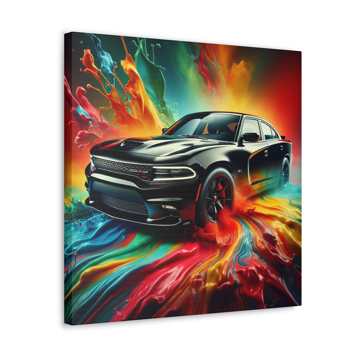 Dodge Charger Canva Painting - Large Wall Art, High Quality Home Decor, Unique Gift for Car Lovers and Enthusiasts