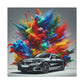 Luxurious BMW Car Canva Art, Chic Wall Decor, High-Quality Painting, Perfect Gift for Car Lovers and Enthusiasts, Unique Home Decoration