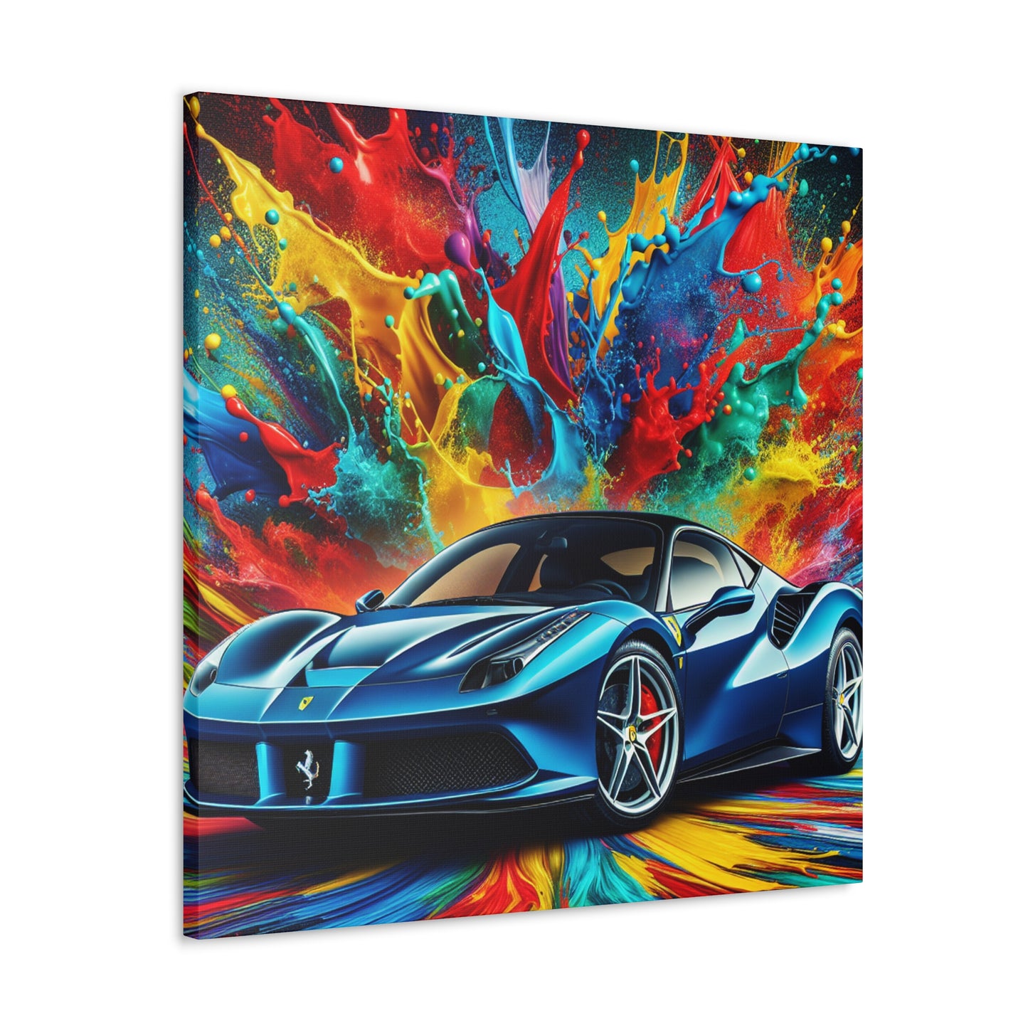 Ferrari Car Canva Painting Modern Wall Art - Luxury Sports Car Decor - High-Quality European Design - Motor Enthusiast Gift