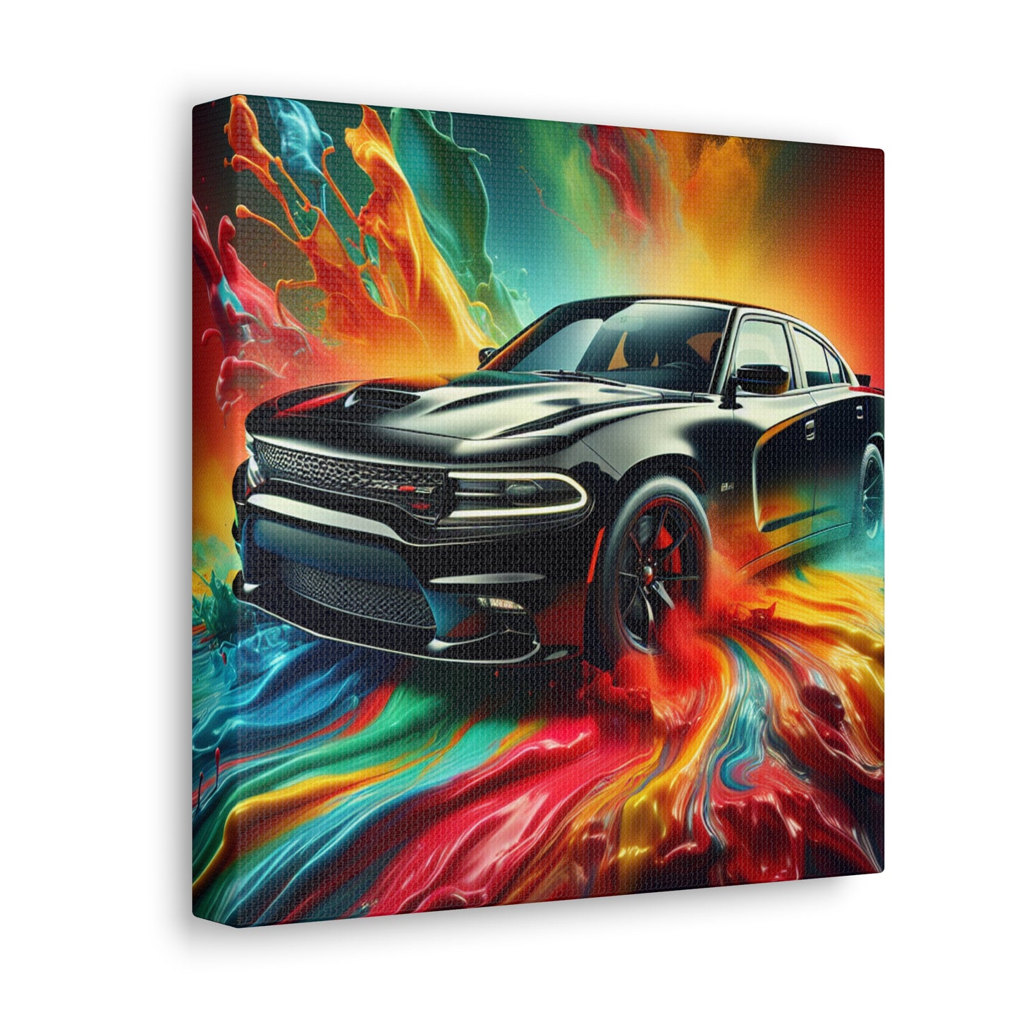 Dodge Charger Canva Painting - Large Wall Art, High Quality Home Decor, Unique Gift for Car Lovers and Enthusiasts