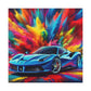 Ferrari Canva Wall Art - High Quality Luxury Car Painting - Perfect Gift for Car Enthusiasts, Home and Office Decor, Men's Man Cave Artwork