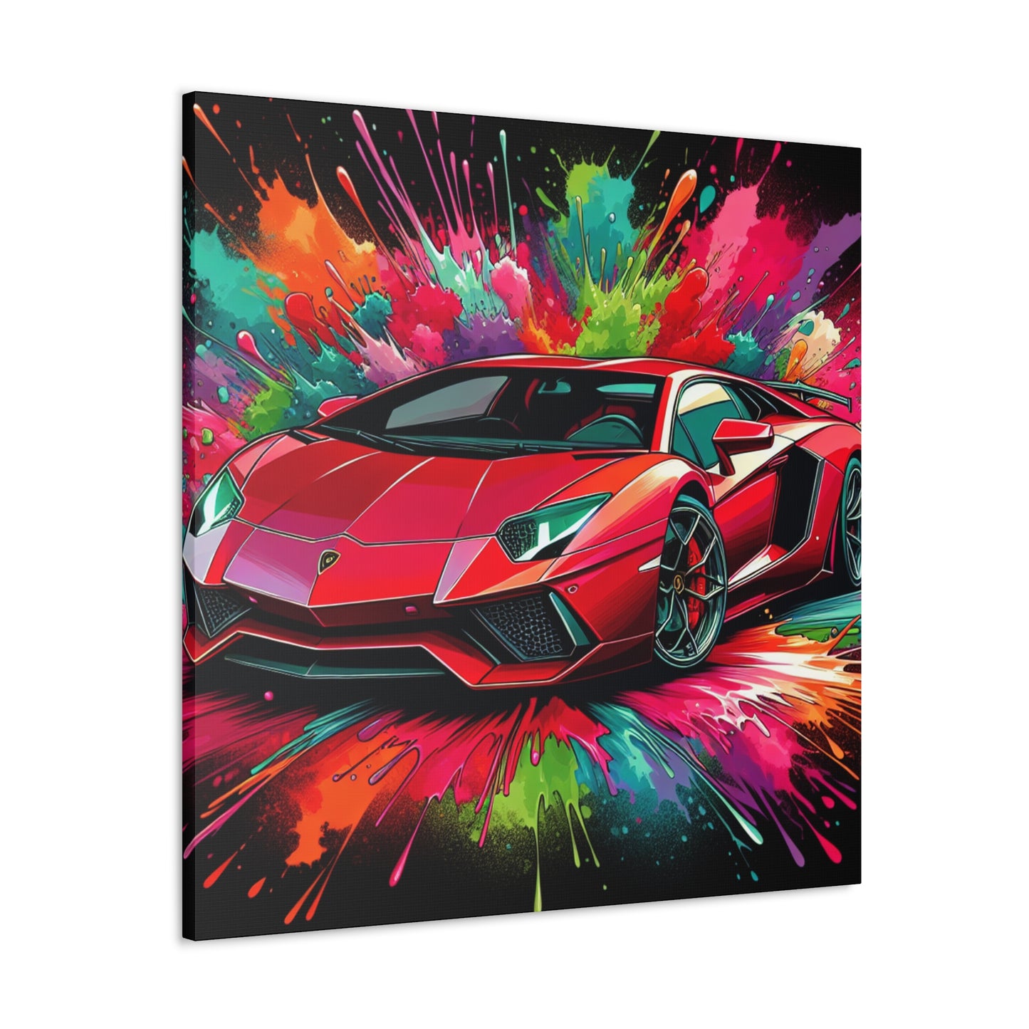 Lamborghini Aventador Canva, Exotic Sport Car Art, Luxury Wall Decoration, Unframed Modern Painting Print for Garage Decor