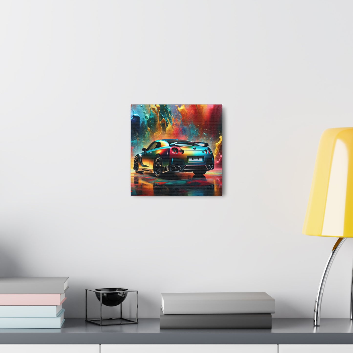 Nissan GT-R Car Canva Painting - Modern Wall Art Decor for Automotive Enthusiasts, Vehicle Inspired Home Decor, Unique Car Lover's Gift