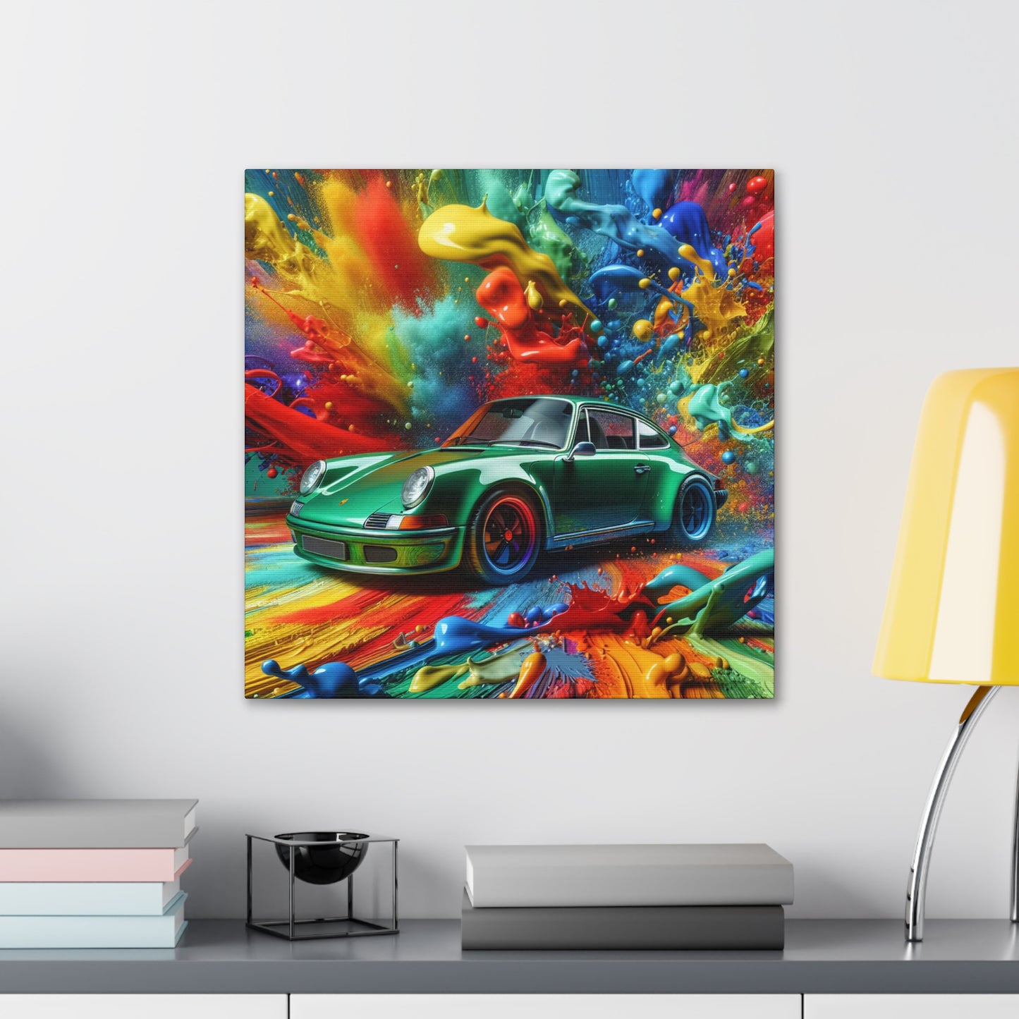 Porsche 911 Canva Painting - Classic Car Art, Luxury Gift for Men, Office and Home Wall Decor, Limited Edition Print, Automobile Enthusiast