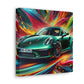 Porsche 911 Canva Art Print - Luxury Car Wall Decor, Sports Car Lover Gift, Exquisite Automobile Painting, High-Performance Vehicle Artwork