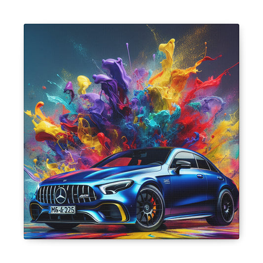 Mercedes AMG Wall Art Canva Painting - Hand Painted, Home Decor, Car Enthusiast Gift, Luxury Auto Artwork, Vehicle Masterpiece.