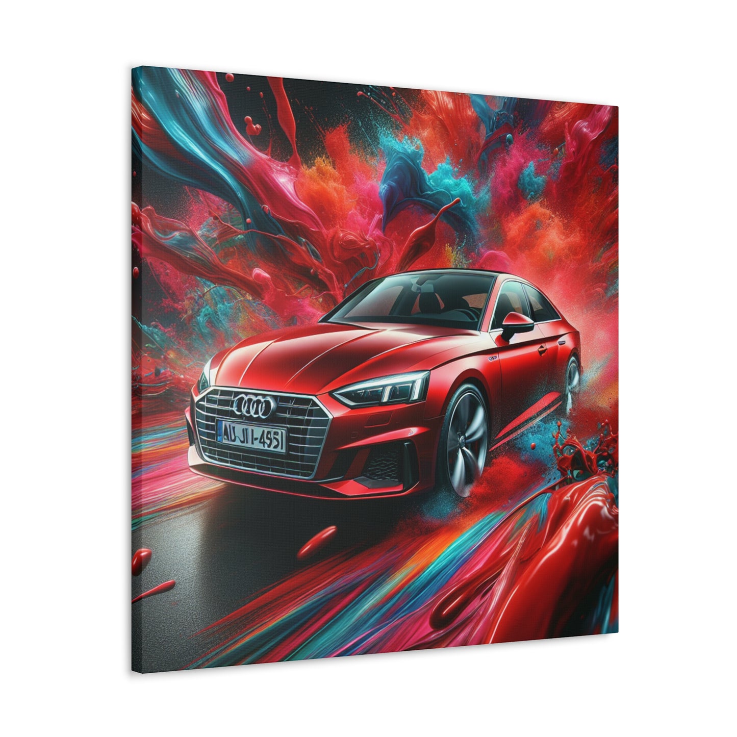 Audi A5 Car Canva Painting, Luxury Automobile Wall Art, Home Decor, Garage or Man Cave Gift Idea, For Car Enthusiast and Audi Lovers