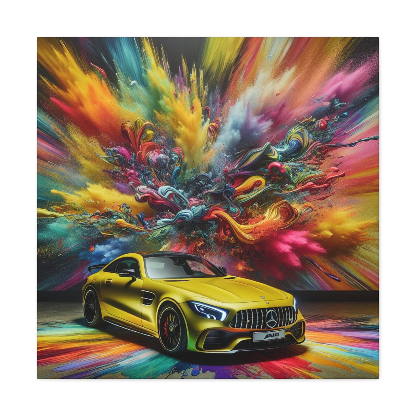 Mercedes AMG Wall Art Canva Painting, Luxury Car Artwork, Home Decor, Perfect Gift for Car Lovers and Enthusiasts, Auto Racing Decor