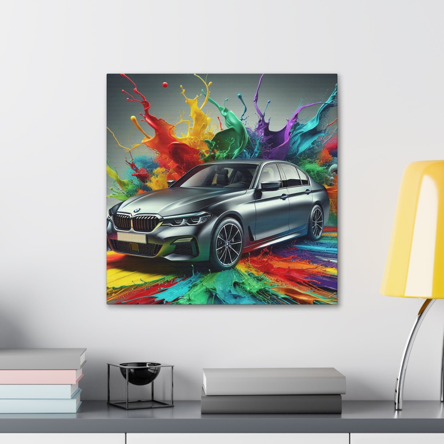 BMW Luxury Sports Car Canva Painting, Unique Wall Decor, Car Enthusiast Gift, High-Quality Print, Home and Office Art, Automobile Lover Present