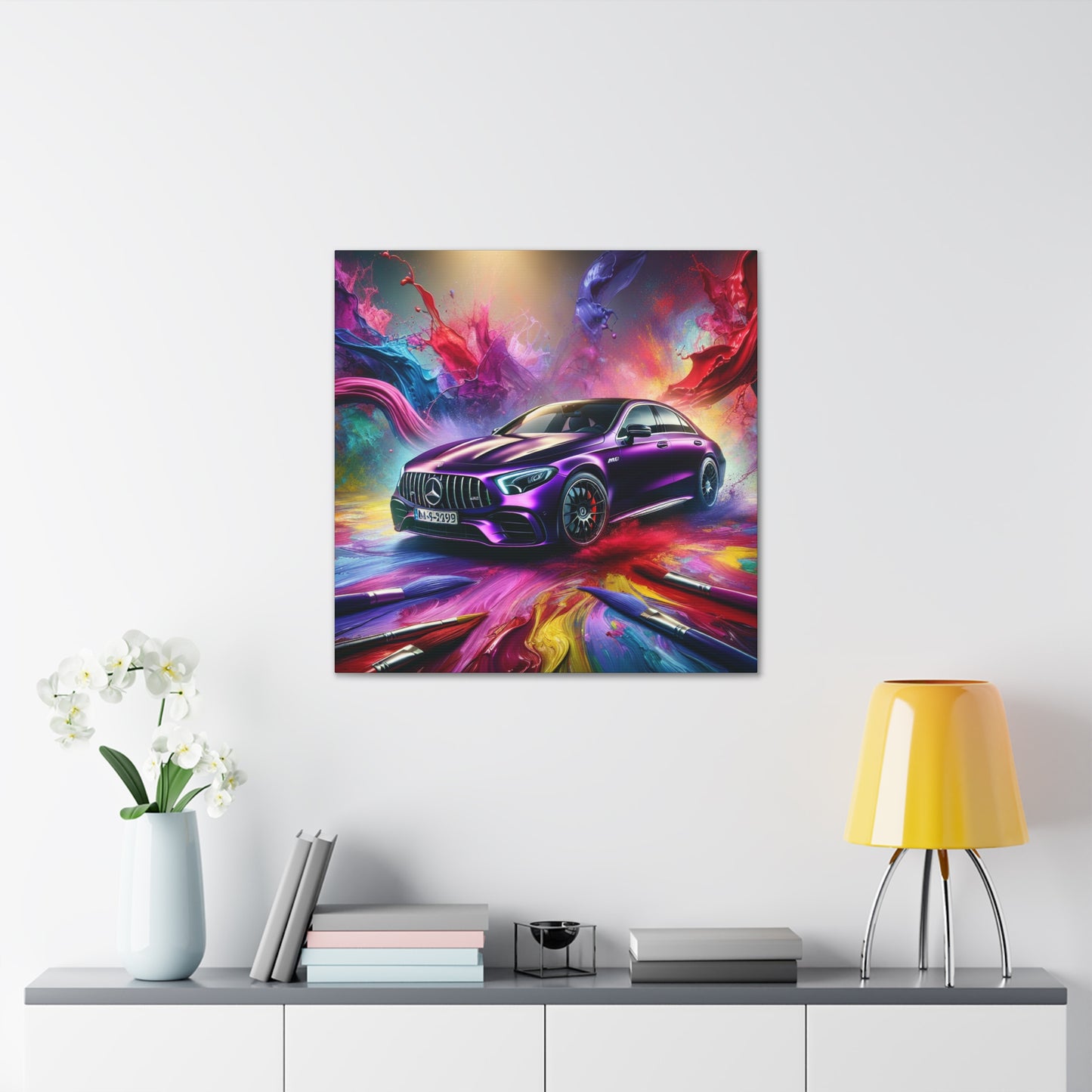 Mercedes AMG Canva Painting, Luxury Car Wall Art, High Quality Print, Gift for Car Lovers and Enthusiasts, Home Decor Piece