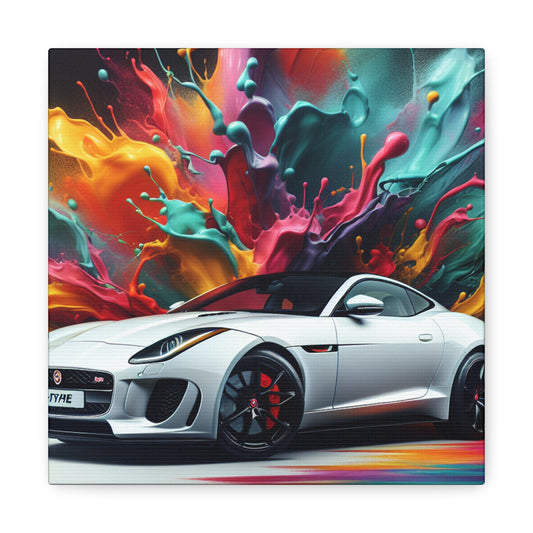 Jaguar F-Type Canva Painting - Wall Decor, Luxury Car Art, Canvas Print, Gift for Car Enthusiasts and Jaguar Collectors