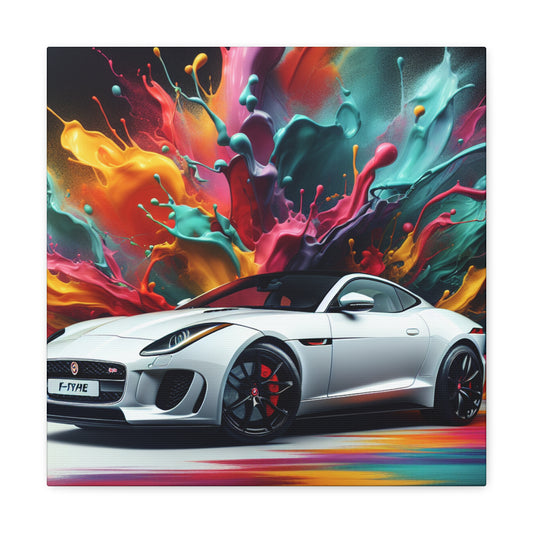 Jaguar F-Type Canva Painting - Wall Decor, Luxury Car Art, Canvas Print, Gift for Car Enthusiasts and Jaguar Collectors