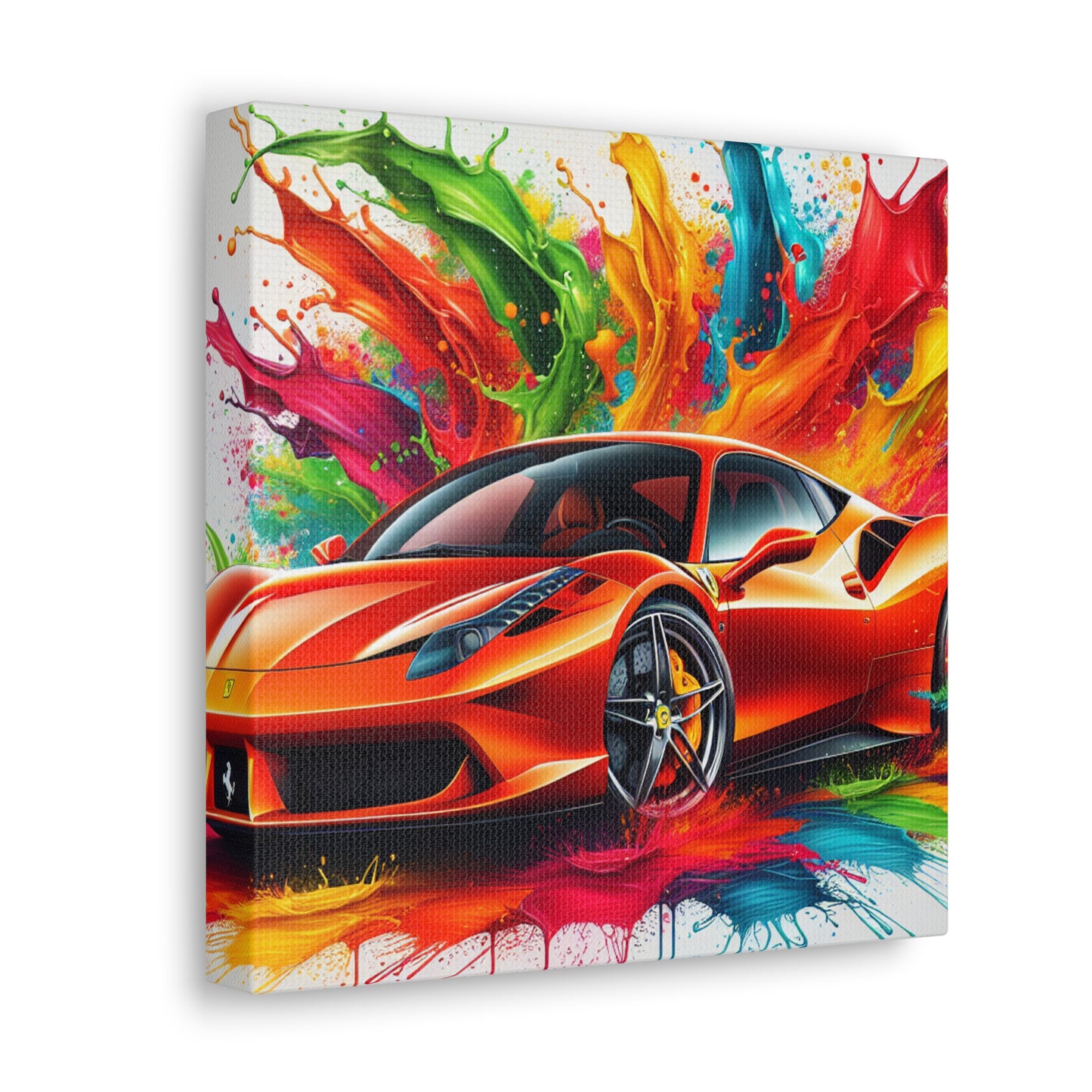 Ferrari Wall Art Canva Painting - Luxury Car Home Decor, Exclusive Italian Supercar, Perfect Gift for Car Enthusiasts and Collectors