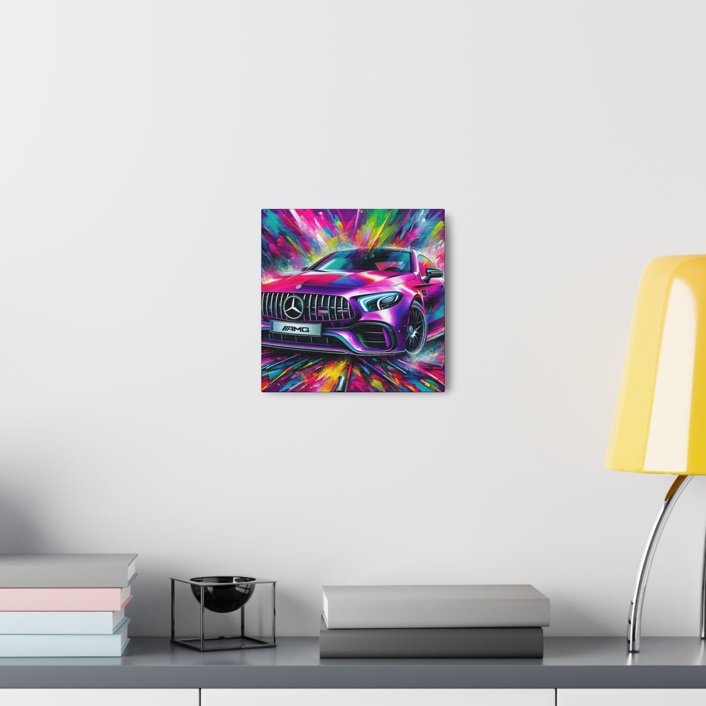 Luxurious Mercedes AMG Wall Art, High Quality Canvas Painting, Modern Home Decor, Unique Gift for Car Lovers, Edgy Office Artwork