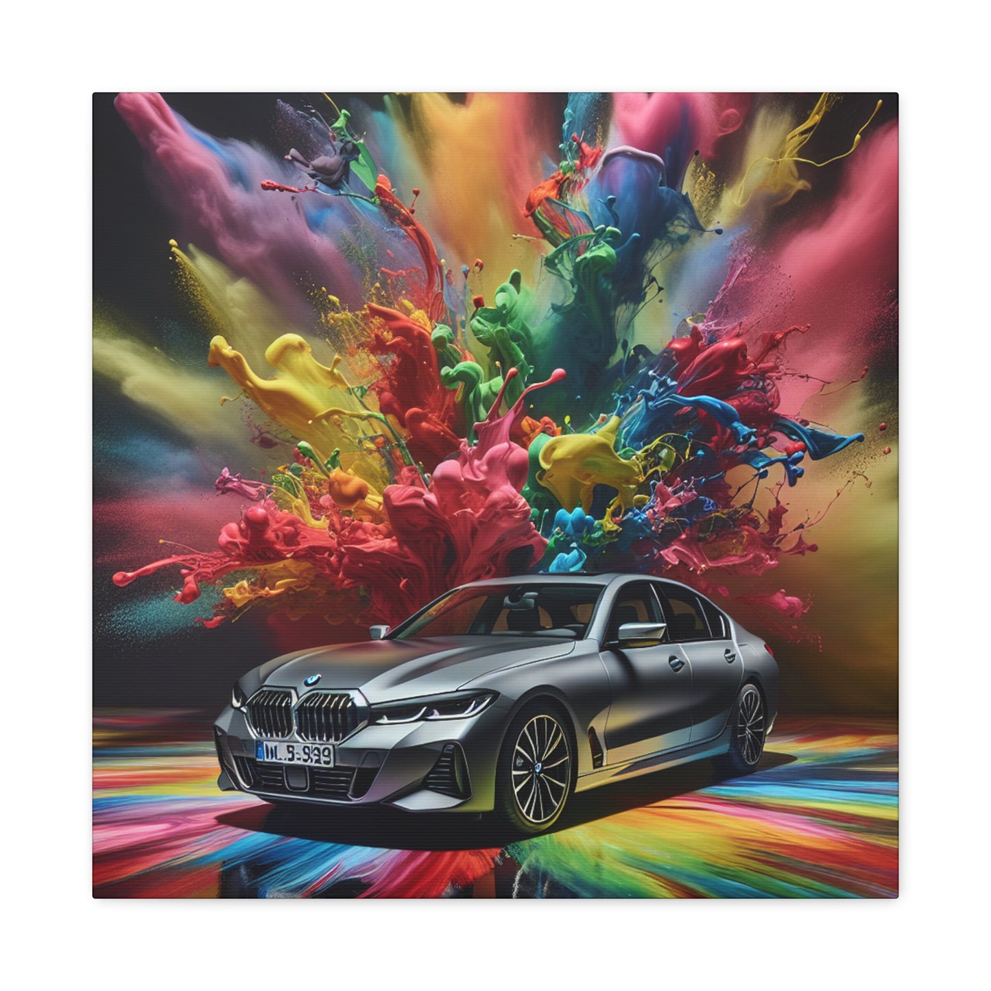 BMW Luxury Car Canva Painting, Original Wall Art, Home Decor, High Quality Canvas Print, Unique Gift for Car Lovers, Automotive Artwork