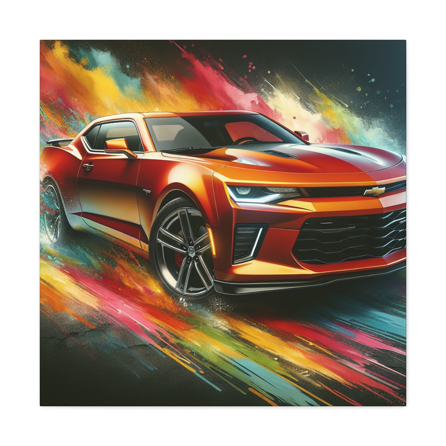 Chevrolet Camaro Wall Art - Large Canva Painting - Unique Home Decor for Car Lovers - Ideal Gift for Chevrolet Fans - Quality Print Artwork