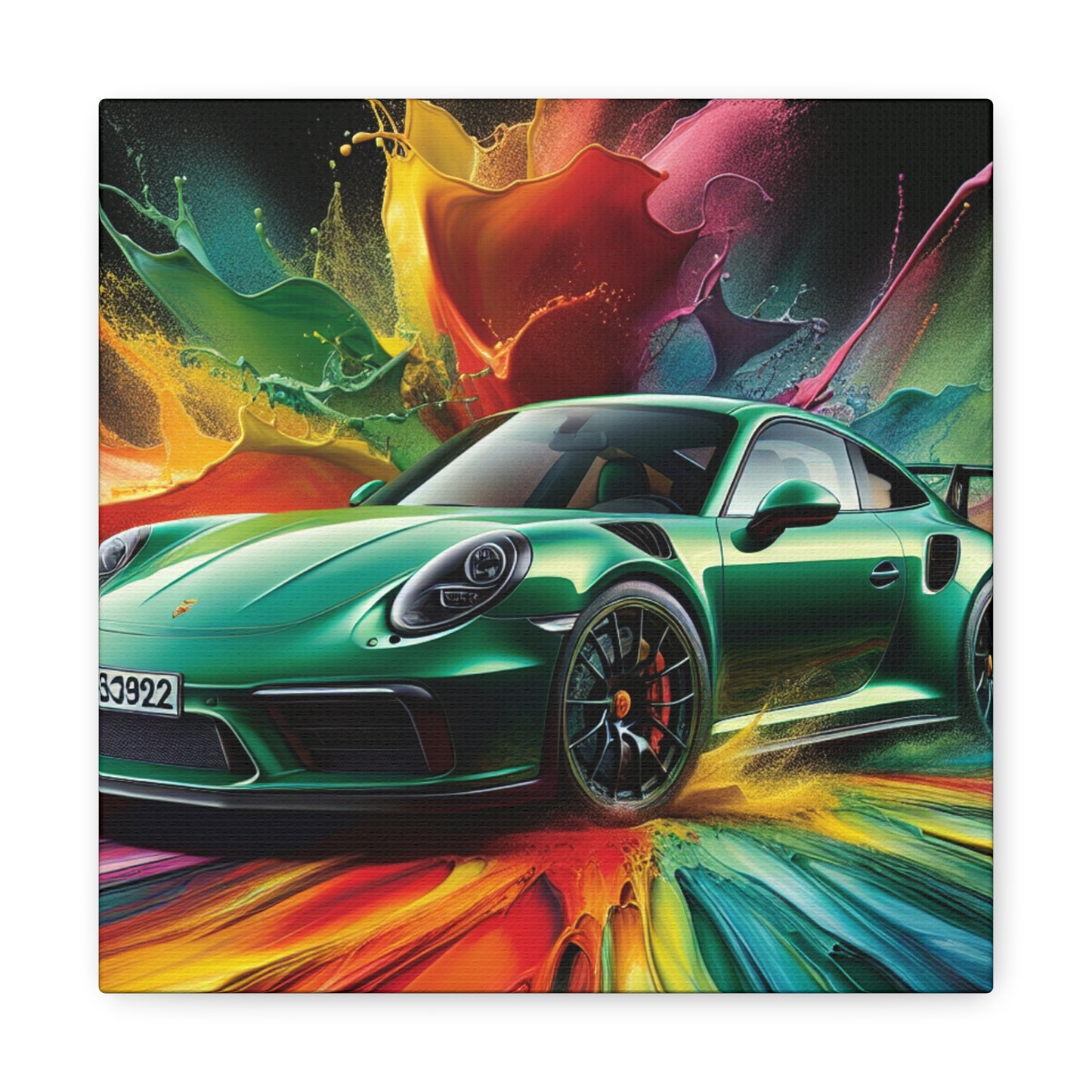 Porsche 911 Wall Art Canva Painting - Luxury Car Artwork, Home Decor, Perfect for Man Cave, Gift for Car Enthusiasts and Collectors