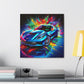 Chevrolet Corvette Canva Painting, Classic Car Wall Art, Vintage Corvette Home Decor, Car Enthusiast Gift, Man Cave Accessory