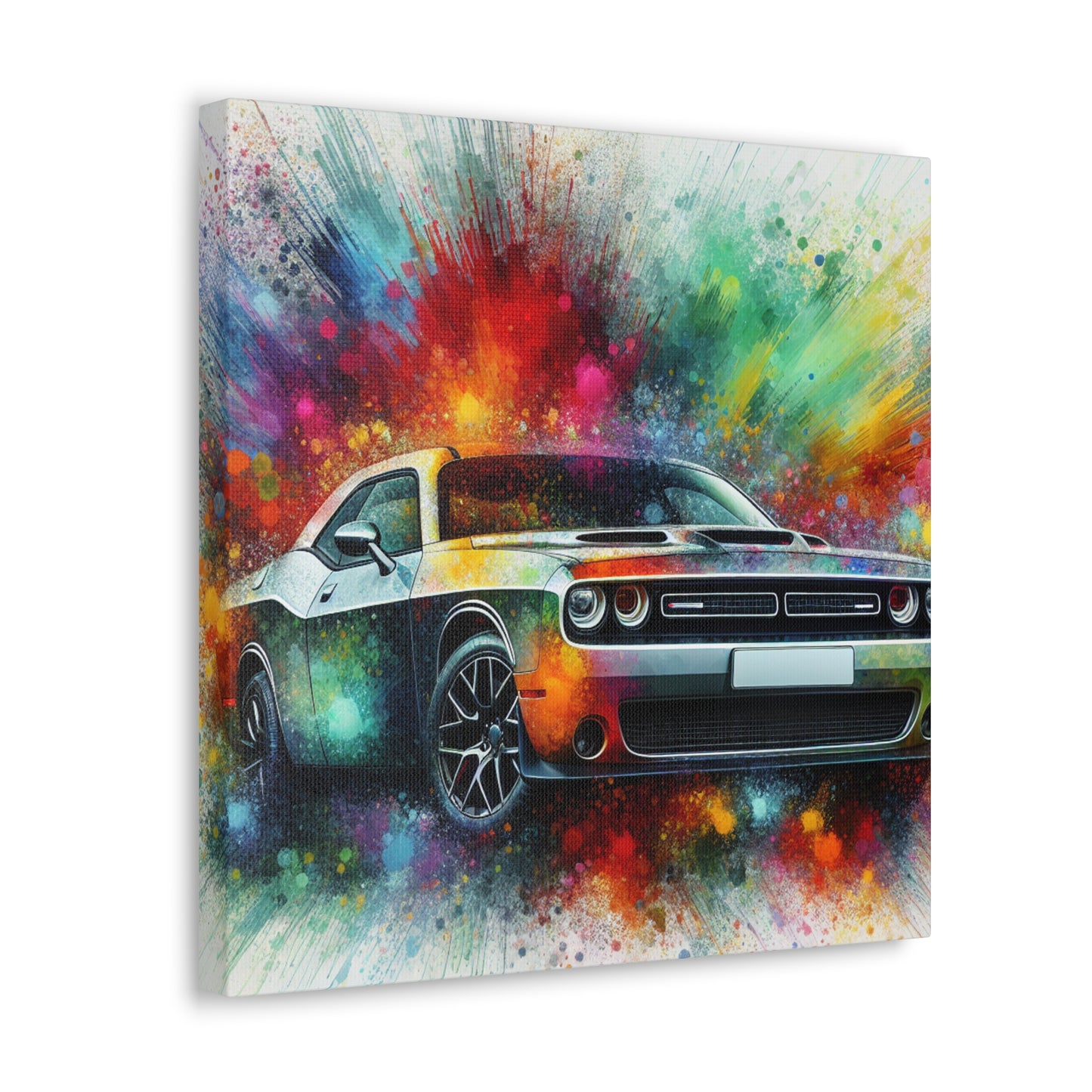 Dodge Challenger Canvas Wall Art, Car Print, Muscle Car Painting, Automotive Decor, Garage Artwork, Gift for Car Enthusiasts, Collectible Art