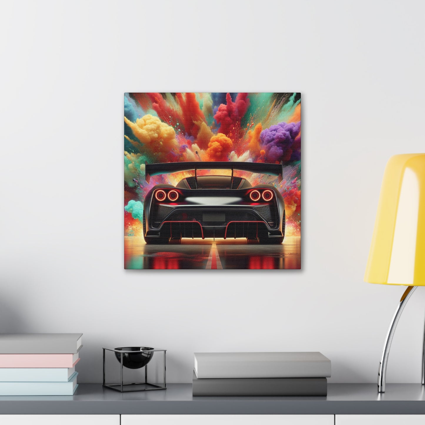 Nissan GT-R Canva Painting, Modern Car Wall Art, Sports Car Print Decor, Car Enthusiast Gift, Auto Art, Large Abstract Painting for Home Office