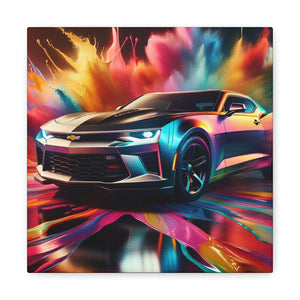 Chevrolet Camaro Wall Art Canva Painting, Car Enthusiast Decor, Muscle Car Print, Home Office Garage Decor, Automobile Artwork, Classic Car