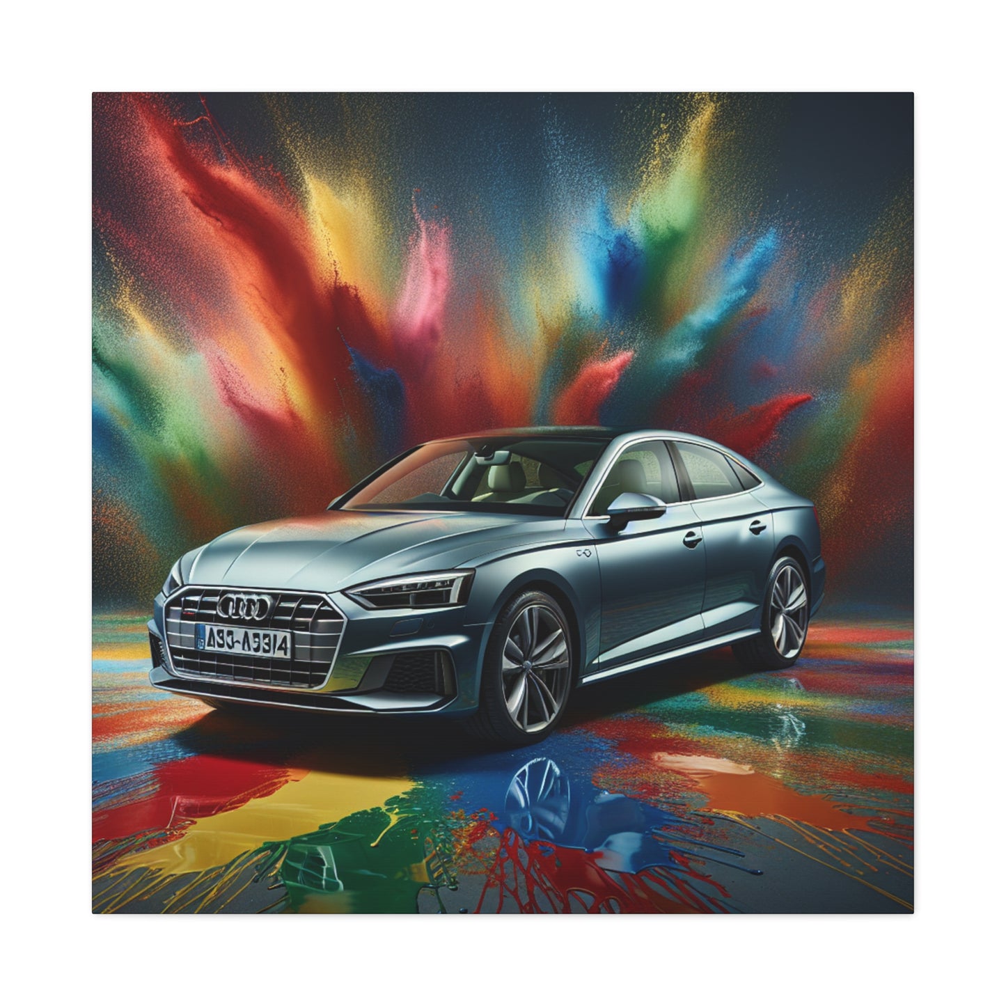 Audi A5 Wall Art Canva - Modern Home Decor, Office Décor, Luxury Sports Car Painting, Gift for Car Lovers and Enthusiasts