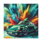 Classic Porsche 911 Art, Luxurious Vintage Car Wall Decor, Premium Quality Canva Painting, Perfect Gift for Car and Art Enthusiasts