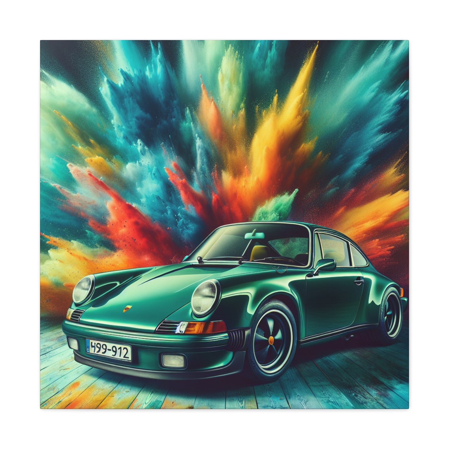 Classic Porsche 911 Art, Luxurious Vintage Car Wall Decor, Premium Quality Canva Painting, Perfect Gift for Car and Art Enthusiasts