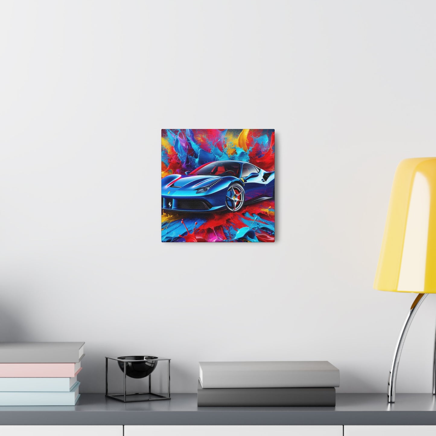 Ferrari Luxury Car Wall Art, Large Canva Print for Home and Office Decor, Exotic Supercar Painting, Perfect Gift for Car Enthusiast