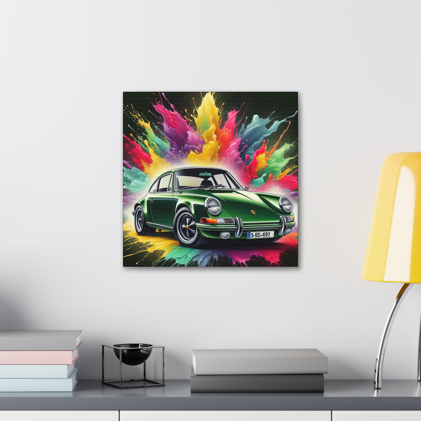 Porsche 911 Canva Art - Luxury Car Painting, Wall Decor for Garage, Gift for Car Enthusiast, Men's Gift Idea, Automotive Artwork